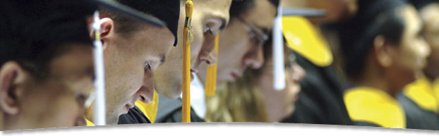 students at graduation